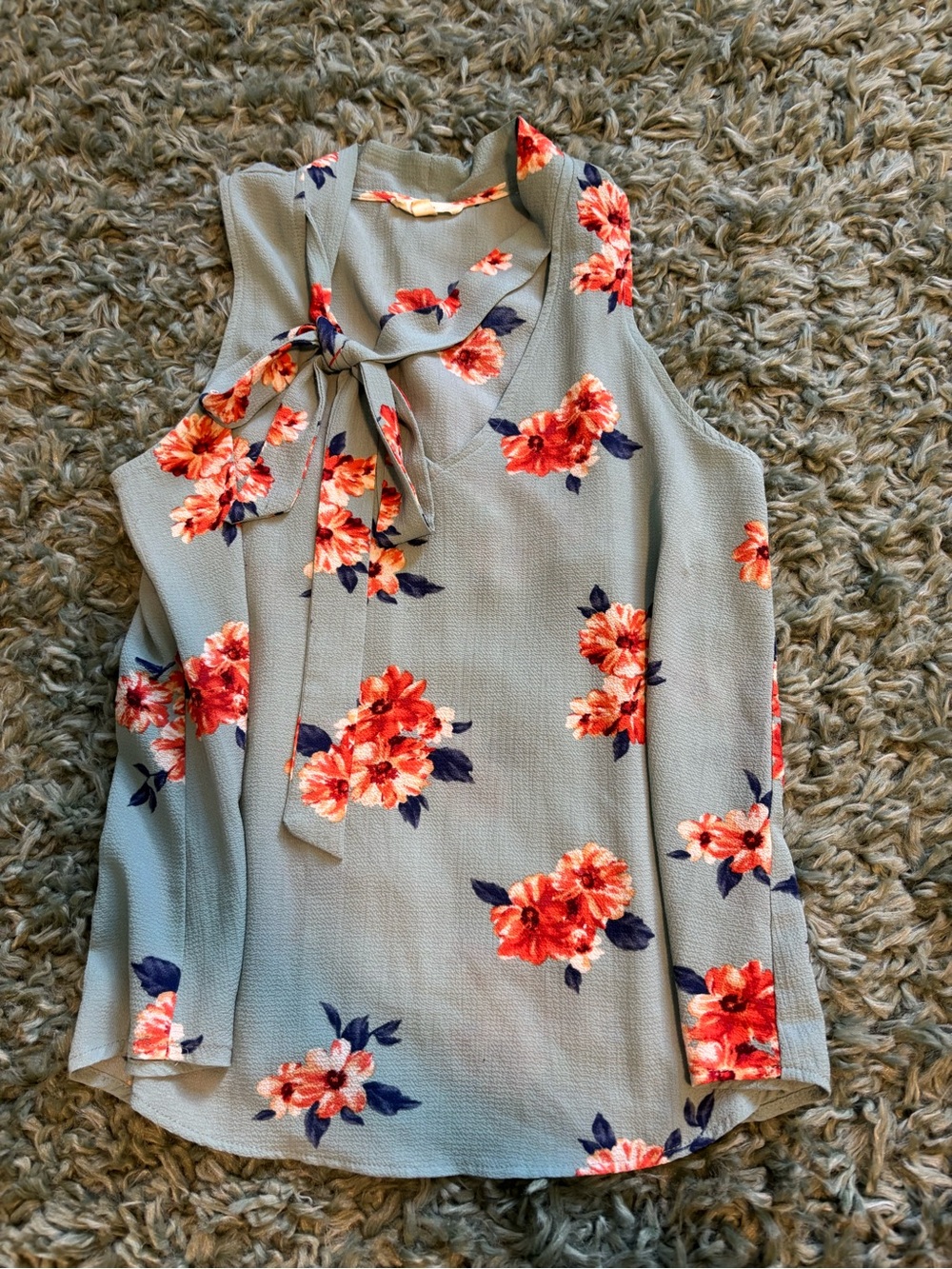 Floral Business Casual Tank with Bow